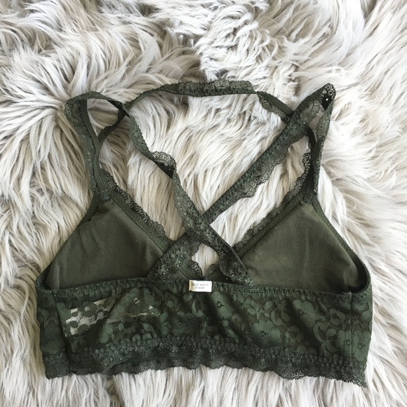 SOLD. Gilly Hicks Olive Strappy Bra - Picture 2 of 3
